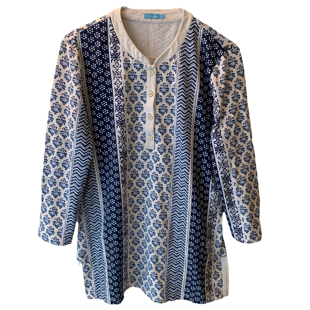 J. McLaughlin Catalina Cloth Half Button Tunic